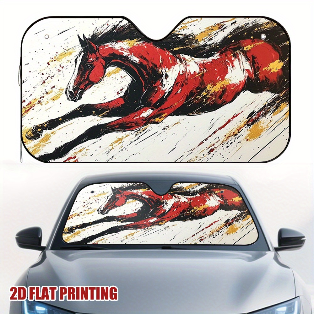Interior Design Expo - 1pc Galloping Red Horse Art Car