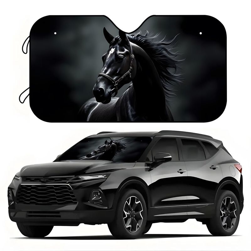 Black Horse Pattern Sun Visor  - Interior Design Its recension och pris